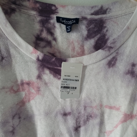 Splendid Tie Dye Brushed Jersey Pullover Top Light Sweater Colorful - Picture 7 of 9
